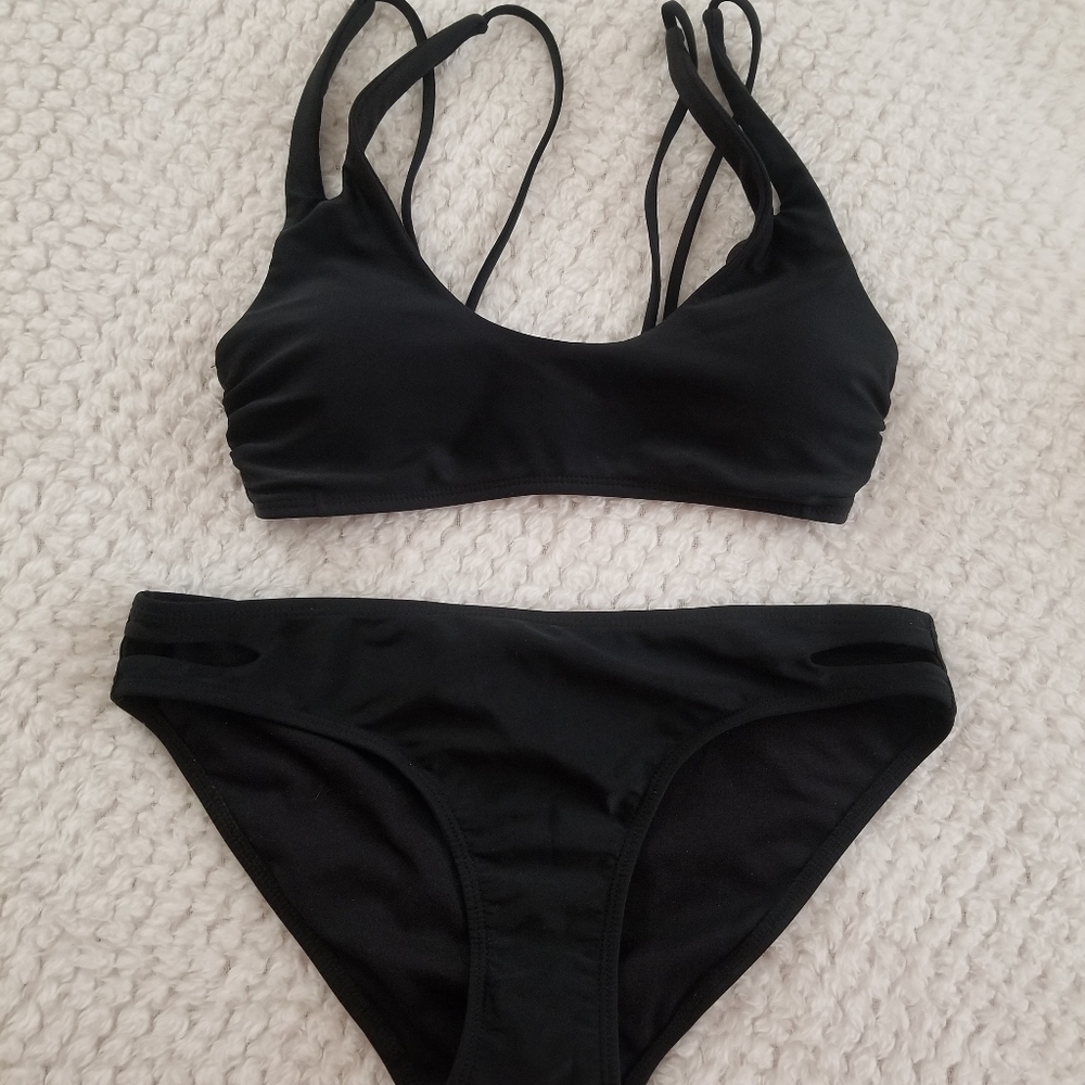 Black Bikini Swimsuit Set